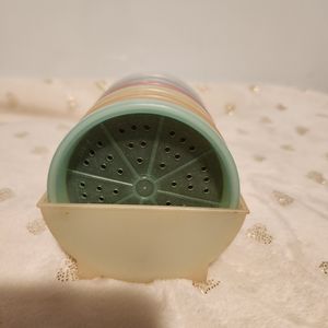 Vintage Tupperware pastel drink coasters. Set of 6.